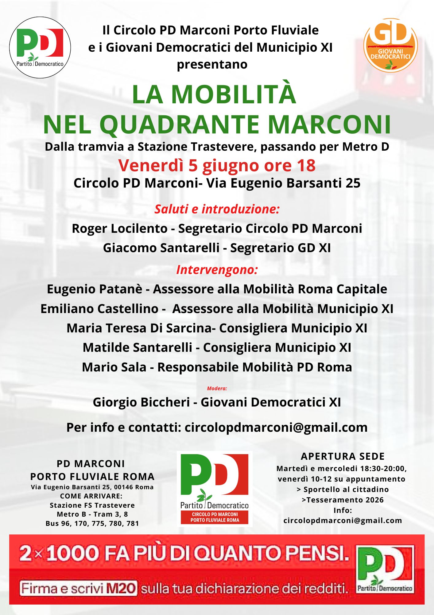LA MOBILITÀ NEL QUADRANTE MARCONI